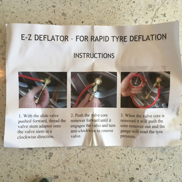 Wild Planet Tyre deflator and core remover Instructions